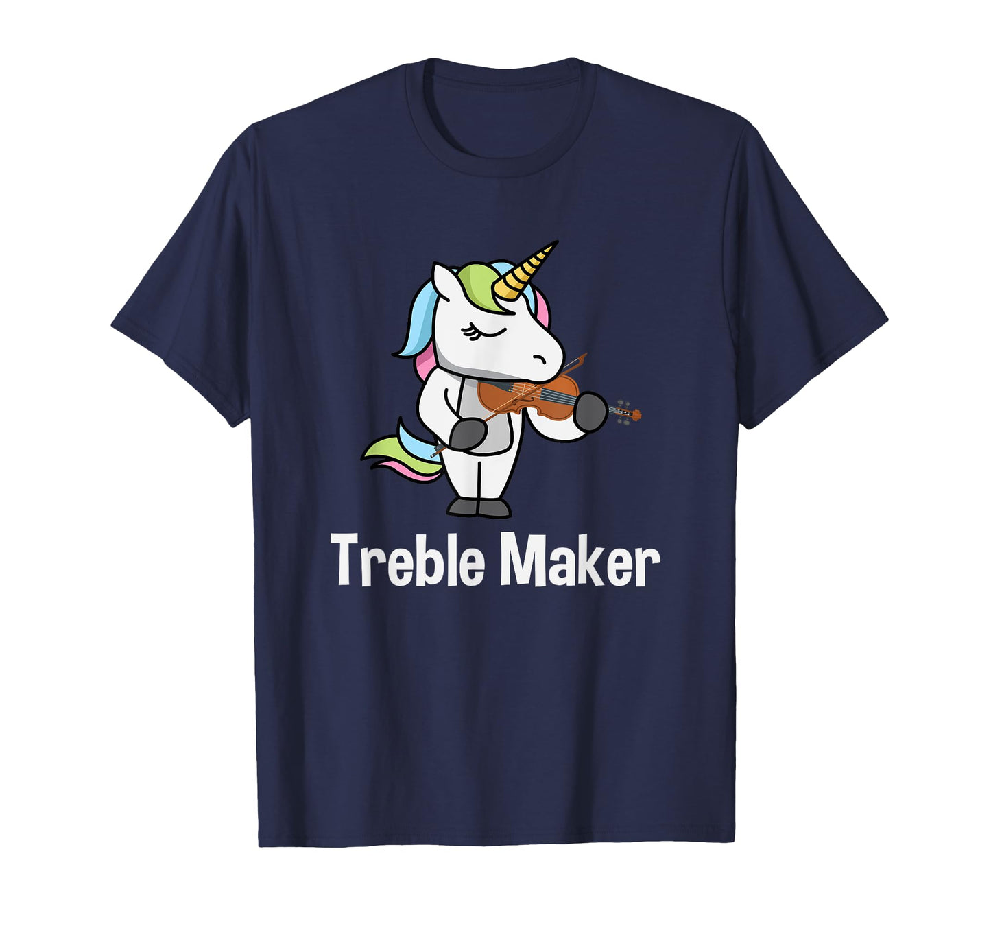 Violinist Shirt for Girls - Treble Maker Unicorn Violin Gift T-Shirt