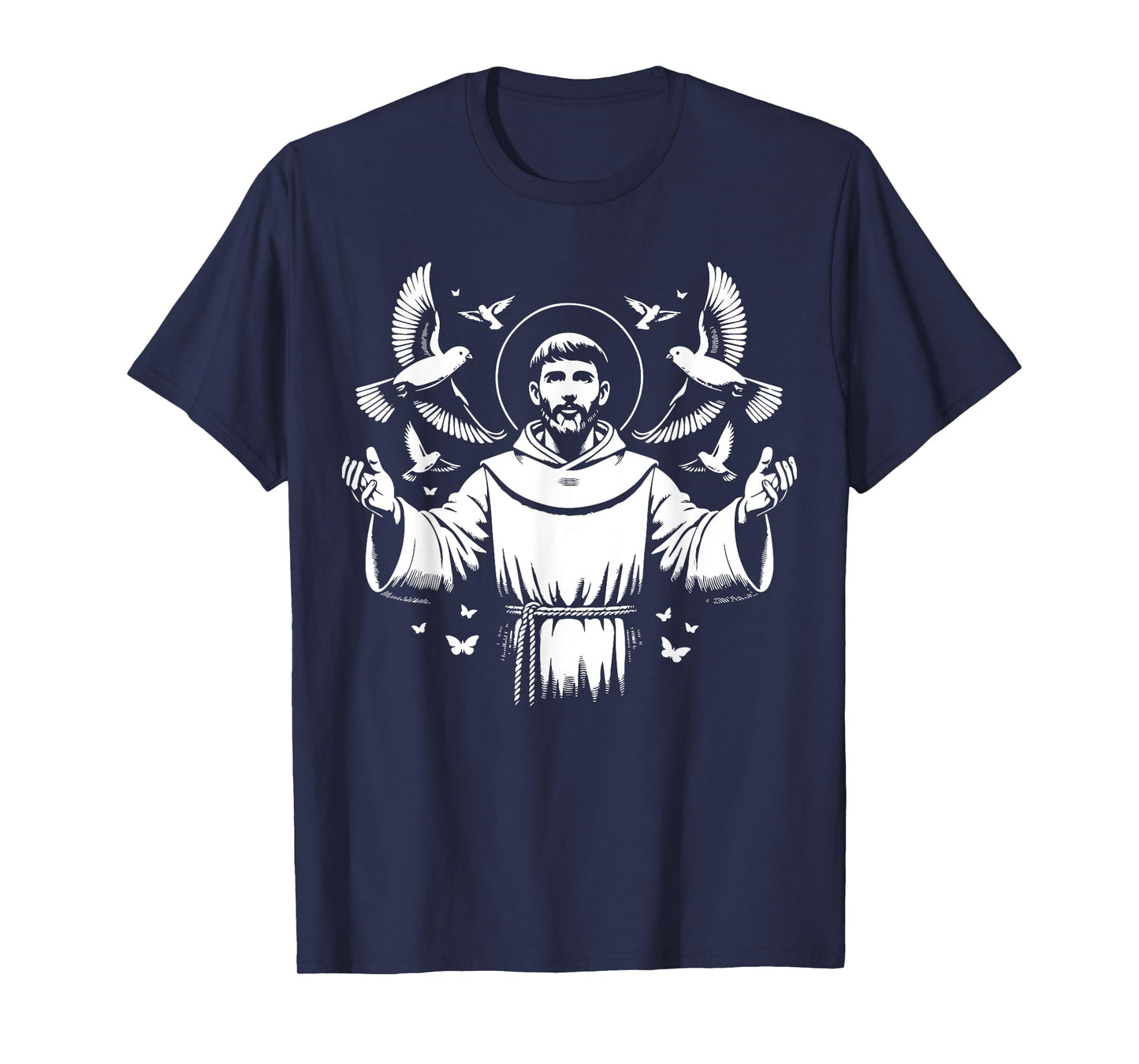 St Francis of Assisi Patron Saint of Animals Birds Catholic T-Shirt
