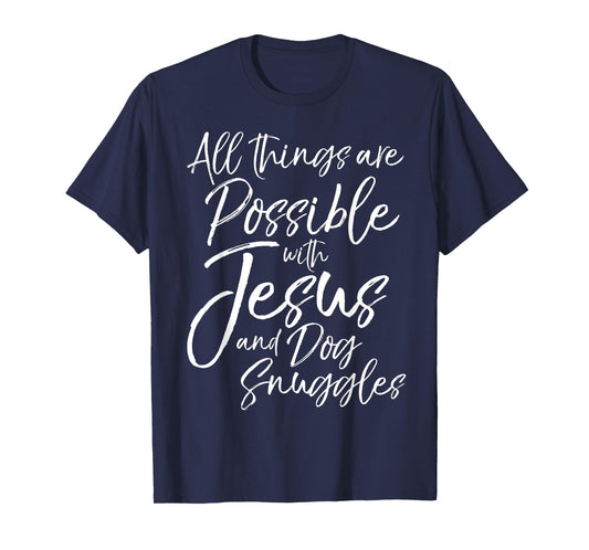 Cute Christian Dog Shirt Fun Faith in Jesus Shirt Trust God T-Shirt for Men Women