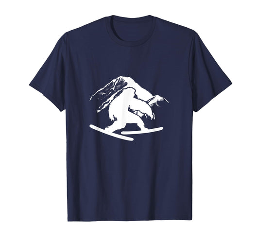 Skiing Bigfoot Mountain Sasquatch Ski Skier T-Shirt