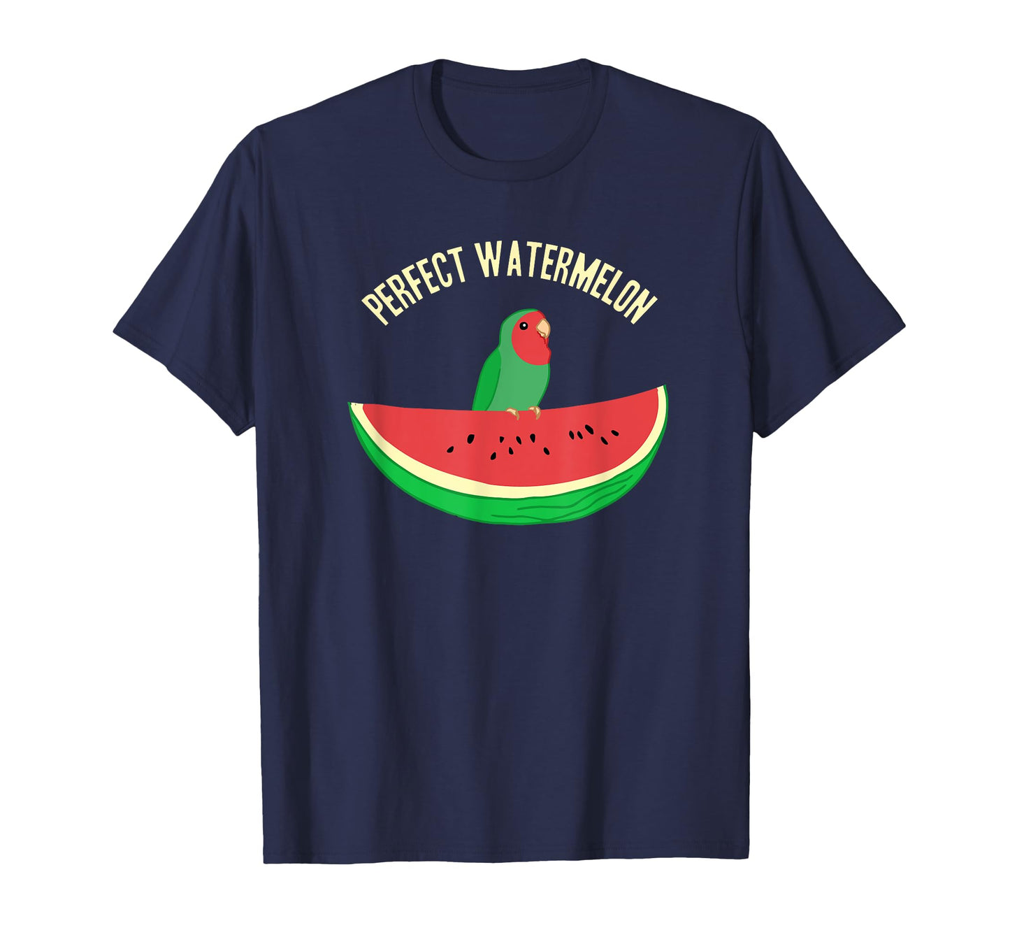 Perfect Watermelon Lovebird, Birb memes, Green Parrot Fruit T-Shirt