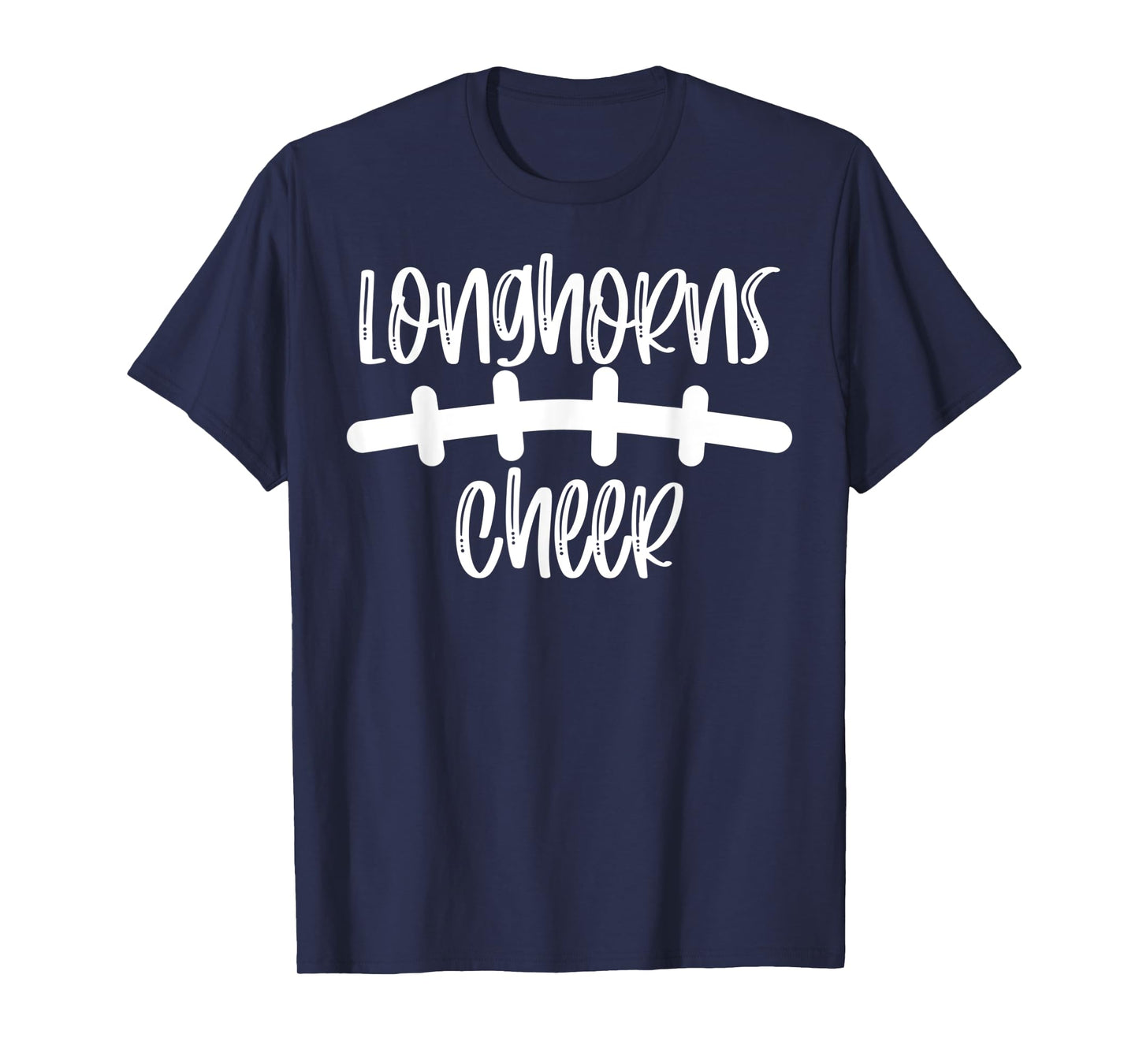 Longhorn Cheer School Spirit Football Team Mascot Game Night T-Shirt