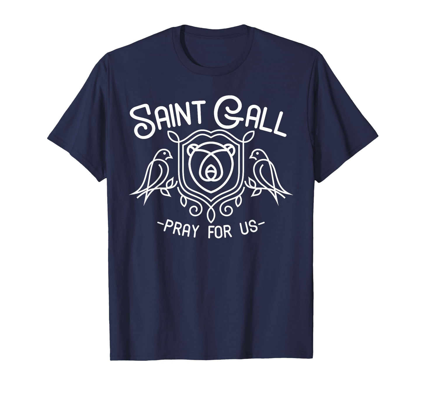 Saint Gall Gallus Bird Lover Gifts Catholic Irish Saints T-Shirt