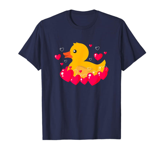 Yellow duck Rubber love Valentines day Funny men women kids T-Shirt
