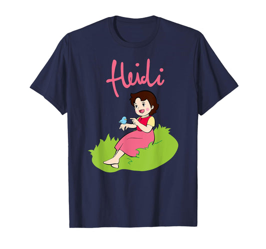Heidi im Gras Zeichentrick TV Serie Retro Kindeheitshelden T-Shirt