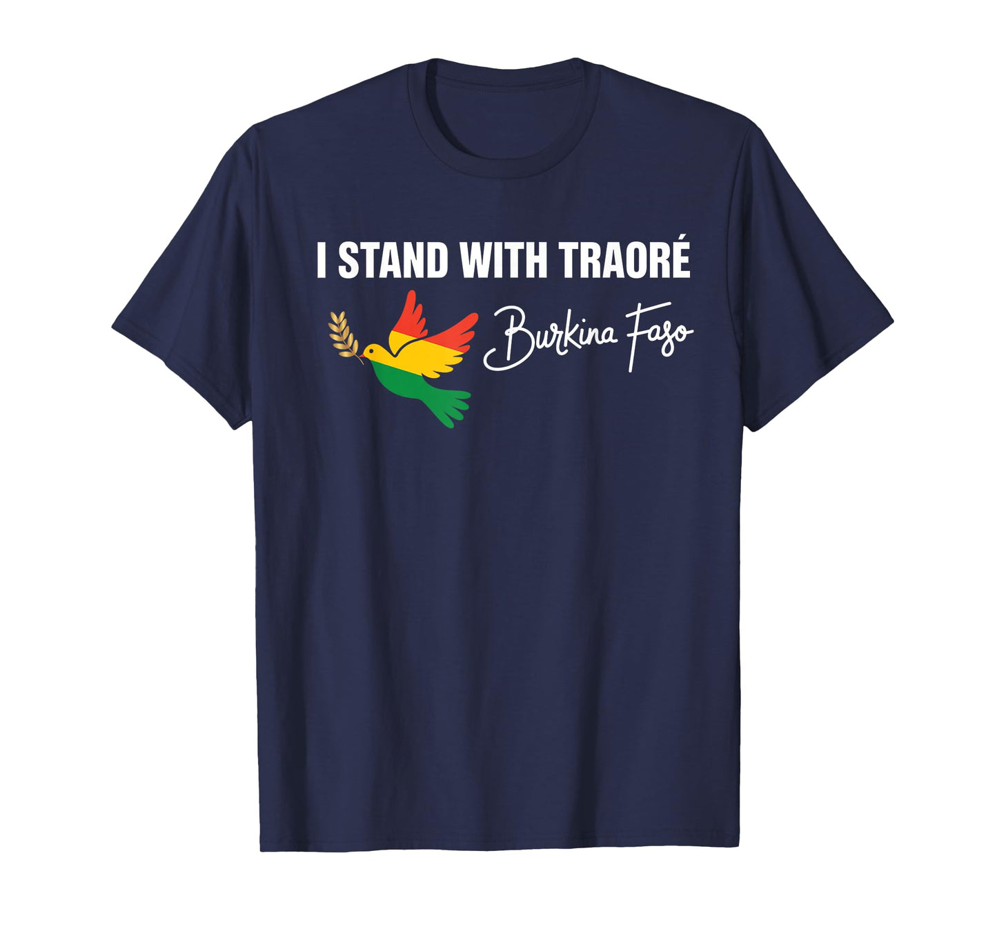 I Stand With Burkina Faso-Ibrahim Traoré Retro Bird T-Shirt