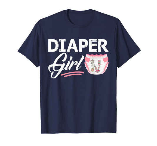 Diaper Girl Baby Diaper Boy Padded Princess Little One Girl T-Shirt