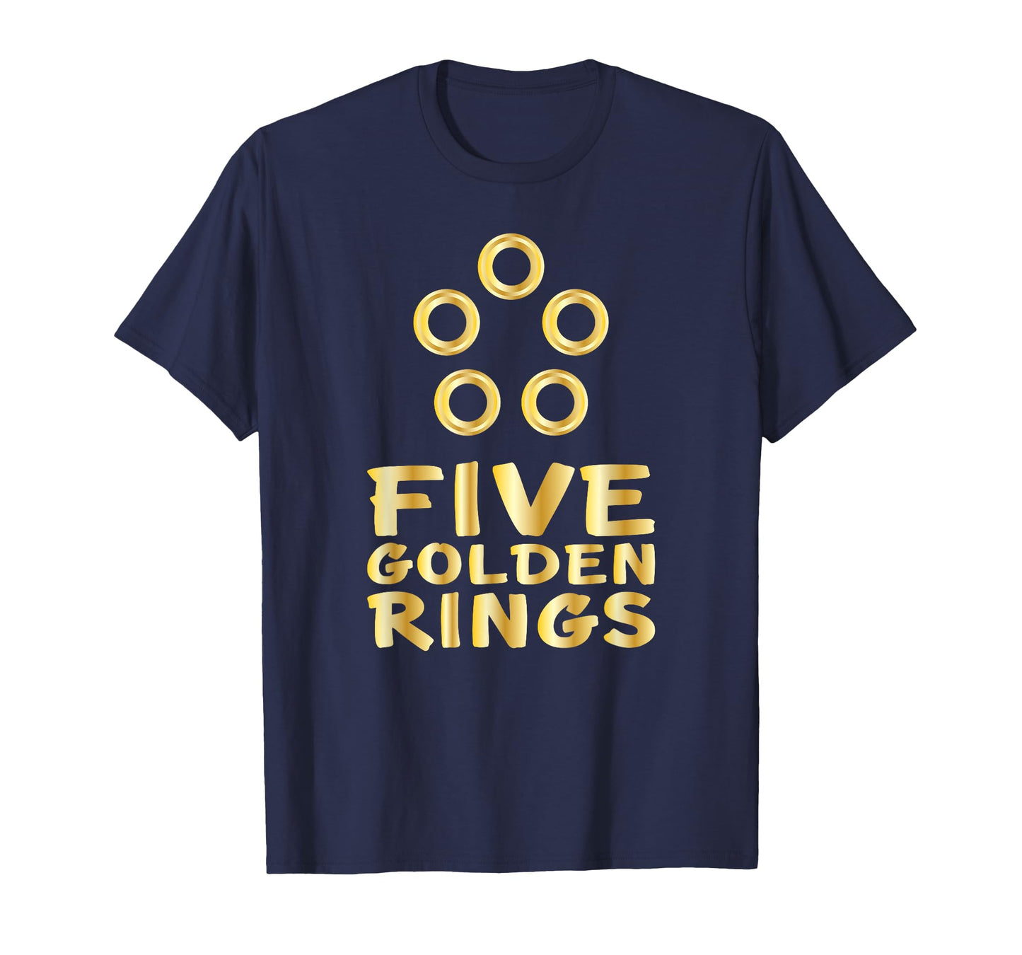 Five Golden Rings T-Shirt Song 12 Days Christmas Tee T-Shirt
