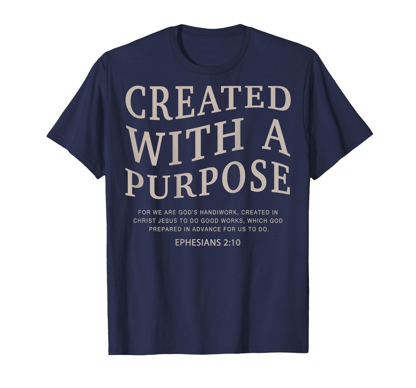 Men Created With A Purpose Christian Teen Girl Women Jesus T-Shirt
