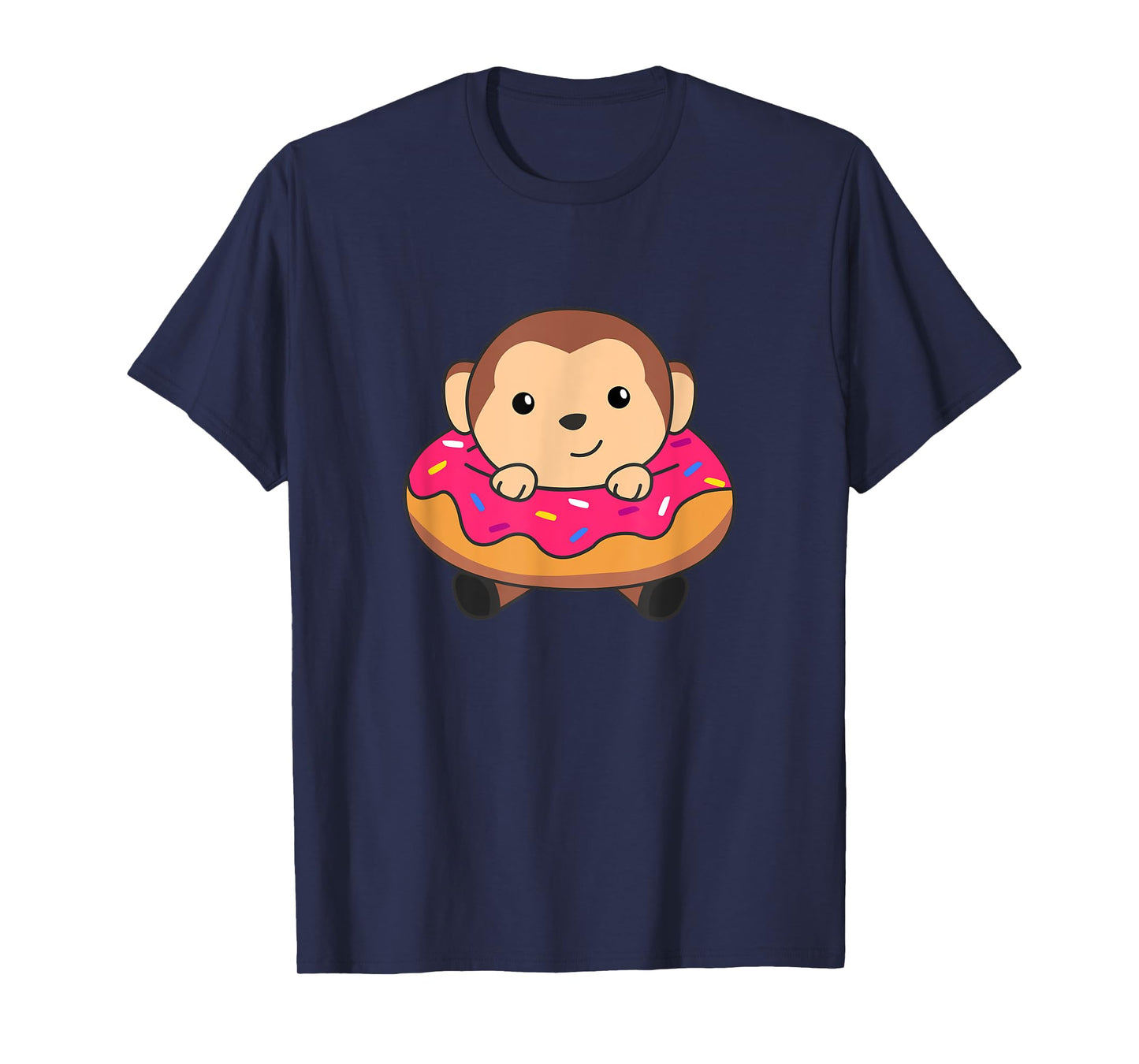 Sweet Monkey Funny Animals In Donut Sweet Pastry monkeys T-Shirt