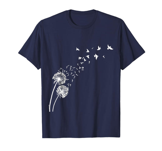 Dandelion Birds Tee Shirt Dandelion Shirt Funny Fly T-Shirt T-Shirt