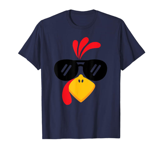 Funny Turkey Face Thanksgiving Cute Boys Girls Sunglasses T-Shirt