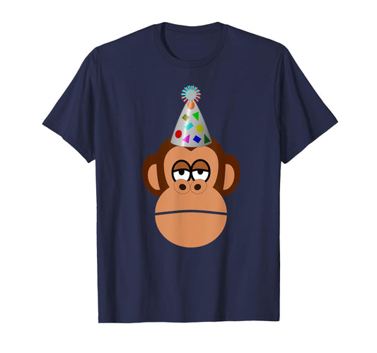 Birthday monkey in party hat t-shirt T-Shirt