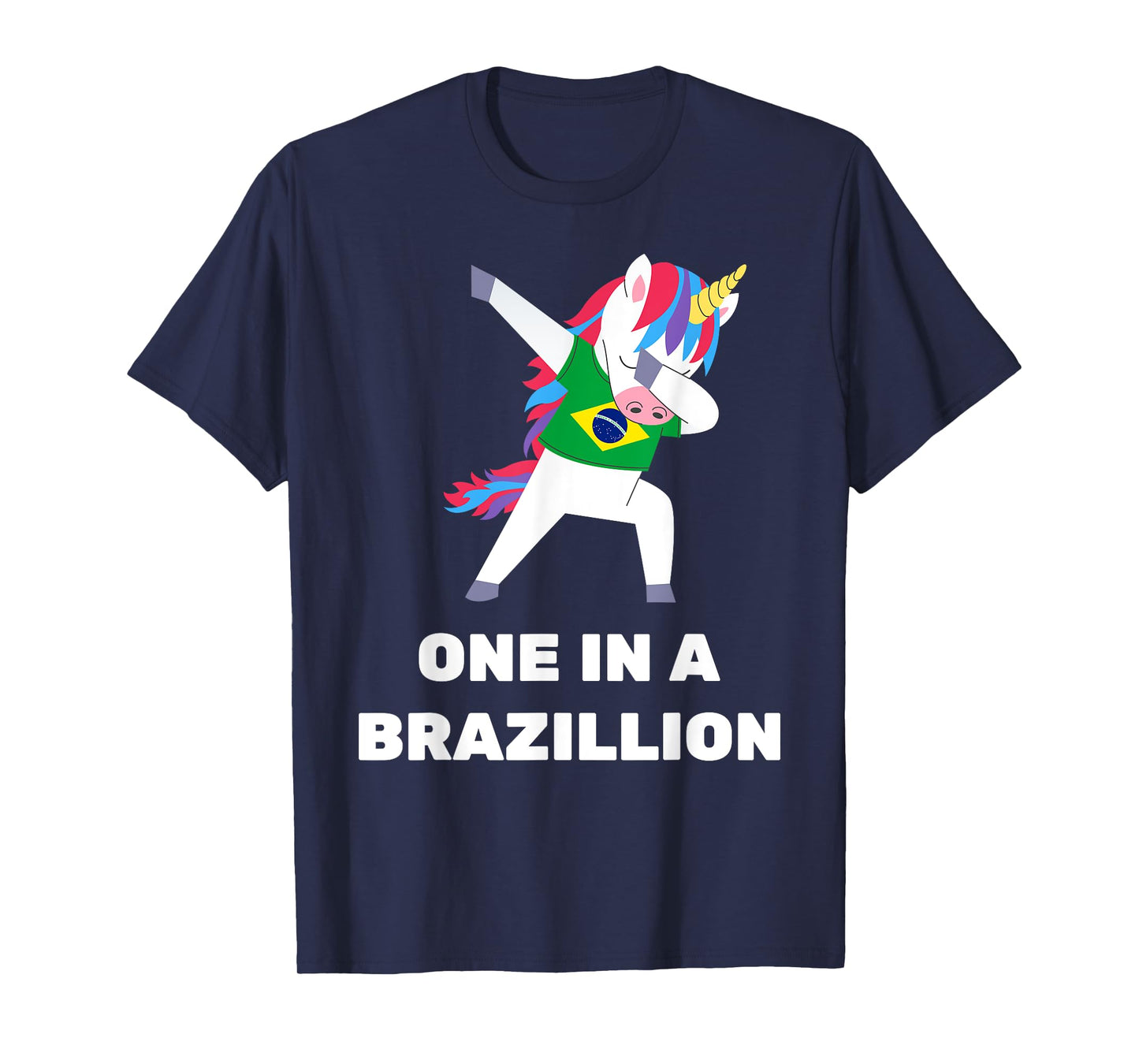 Funny Brazilian Unicorn Brazil Flag Brasil T-Shirt