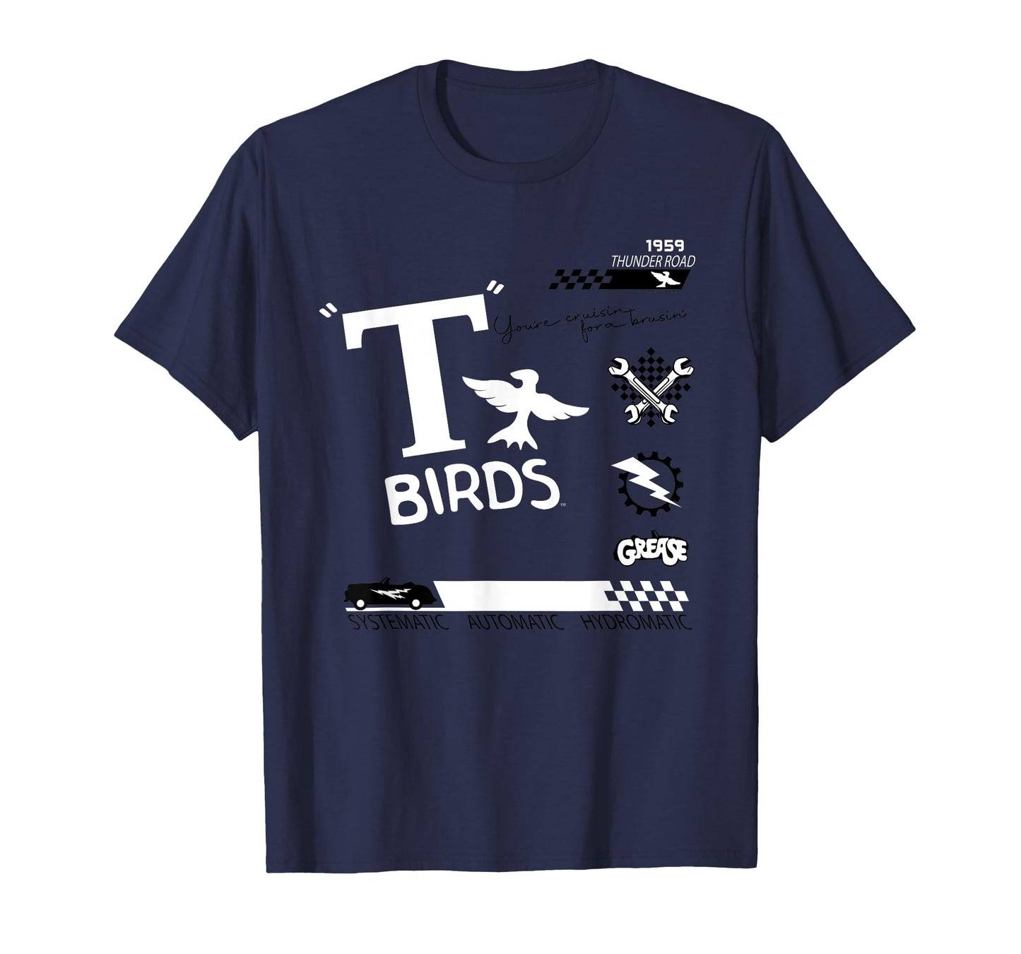 Grease 1959 Greased Lightning T Birds Movie T-Shirt