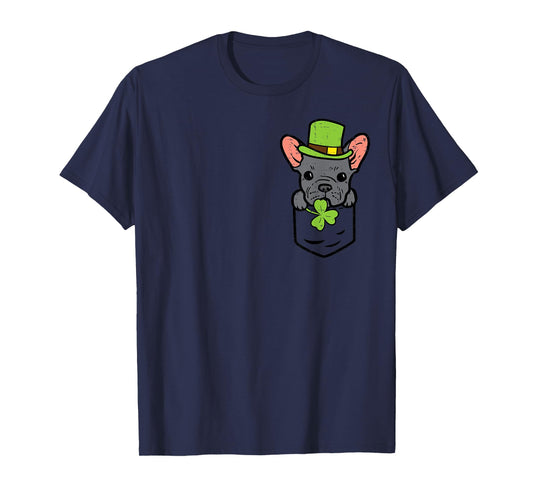 Irish Pocket French Bulldog Dog Saint Paddys St Patricks Day T-Shirt