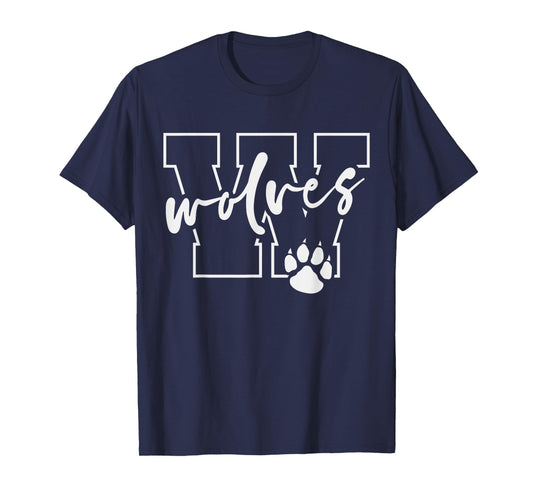 Wolves Mascot Wolves Baseball Wolves Basketball Football T-Shirt