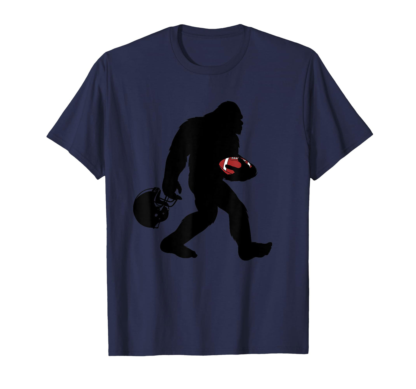Bigfoot with Football and Helmet T-Shirt