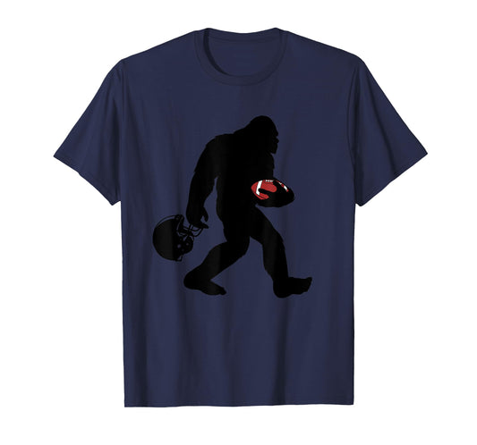 Bigfoot with Football and Helmet T-Shirt