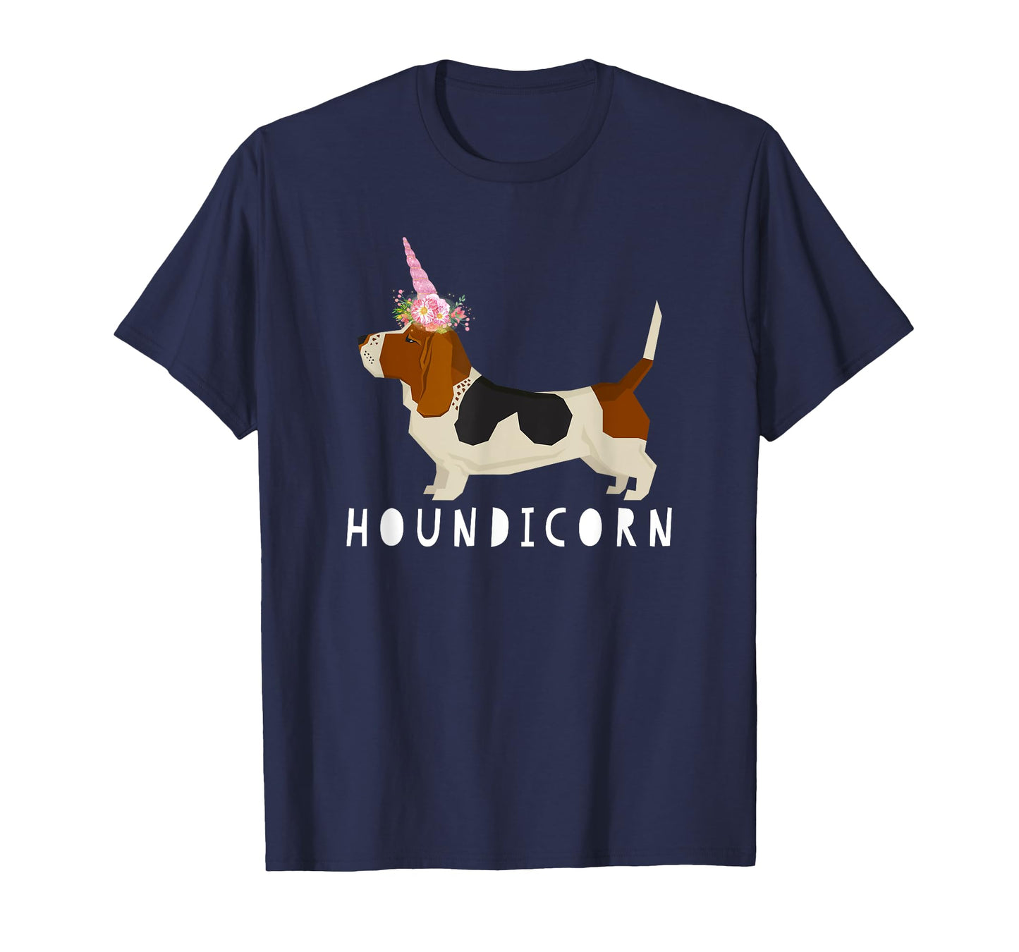 Houndicorn! Funny Basset Hound Unicorn Dog Love T Shirt T-Shirt for Men Women Girls Kids