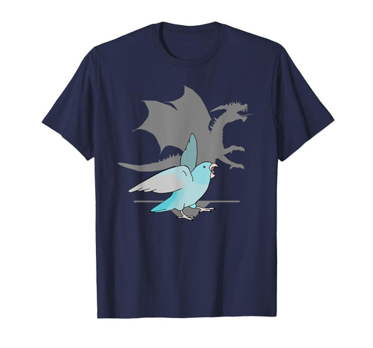 Blue Pacific Parrotlet with Dragon Shadow Birb memes Parrot T-Shirt