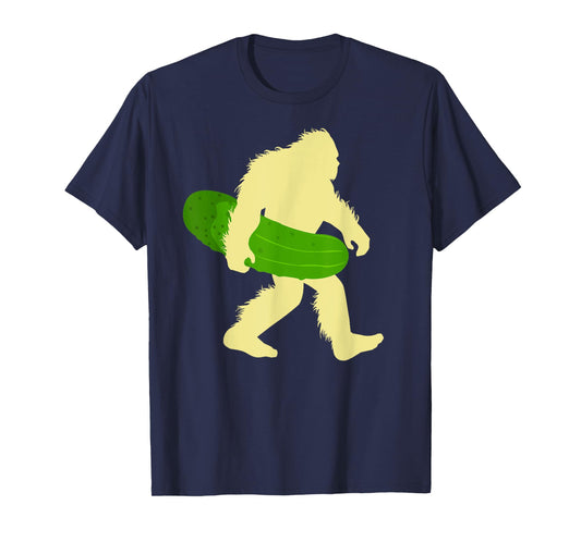 Funny Cucumber Loves Pickle Bigfoot Sasquatch Pickles Lover T-Shirt