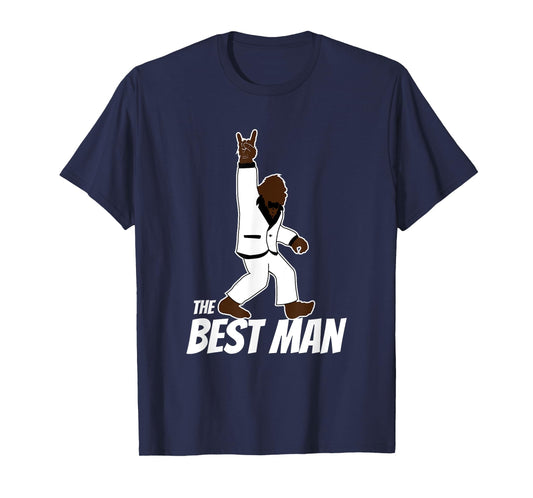 Bigfoot Rock and Roll Best Man Bachelor Party Wedding Gift T-Shirt