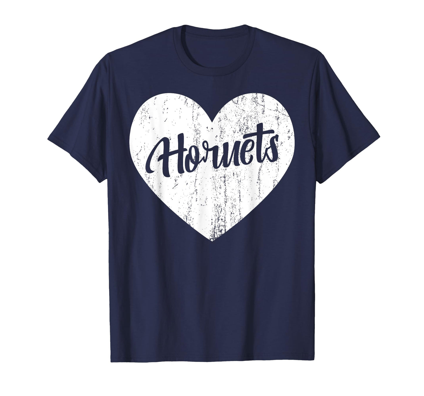 Hornets School Sports Fan Team Spirit Mascot Heart Gift T-Shirt