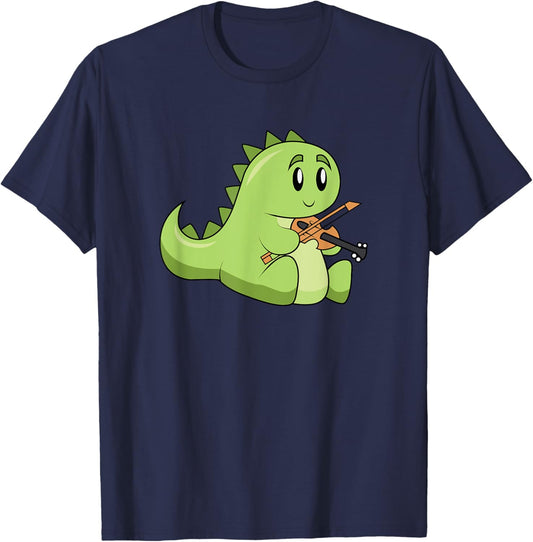 Dinosaur Violin Shirt for Kids | Violinist Dino Orchestra T-Shirt