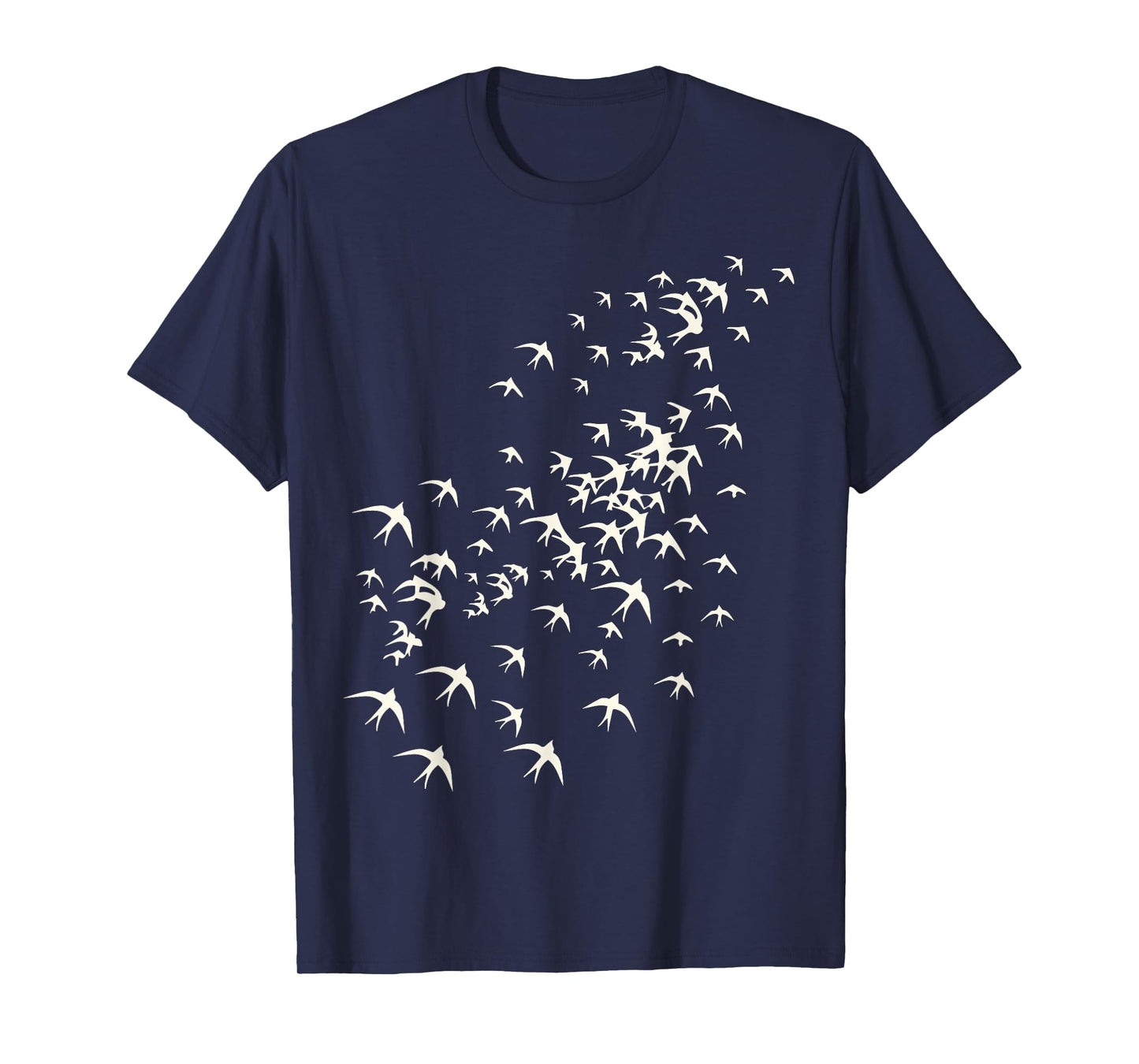 Flock of Birds Flying - Nature and Bird Lovers Graphic Print T-Shirt