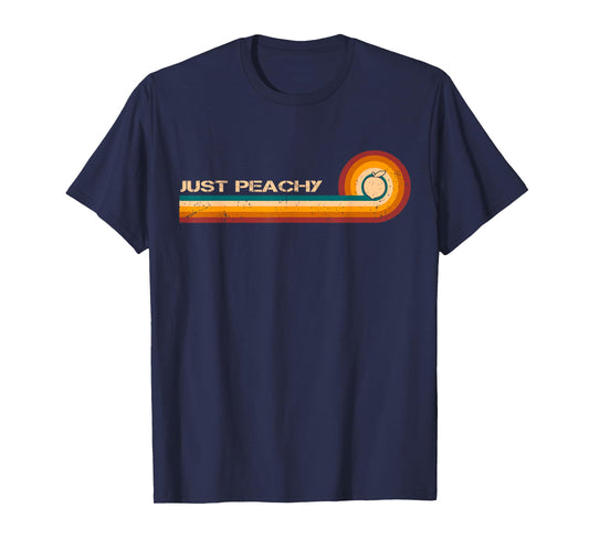 Sarcastic Shirt Retro Stripes Just Peachy Georgia Peaches T-Shirt