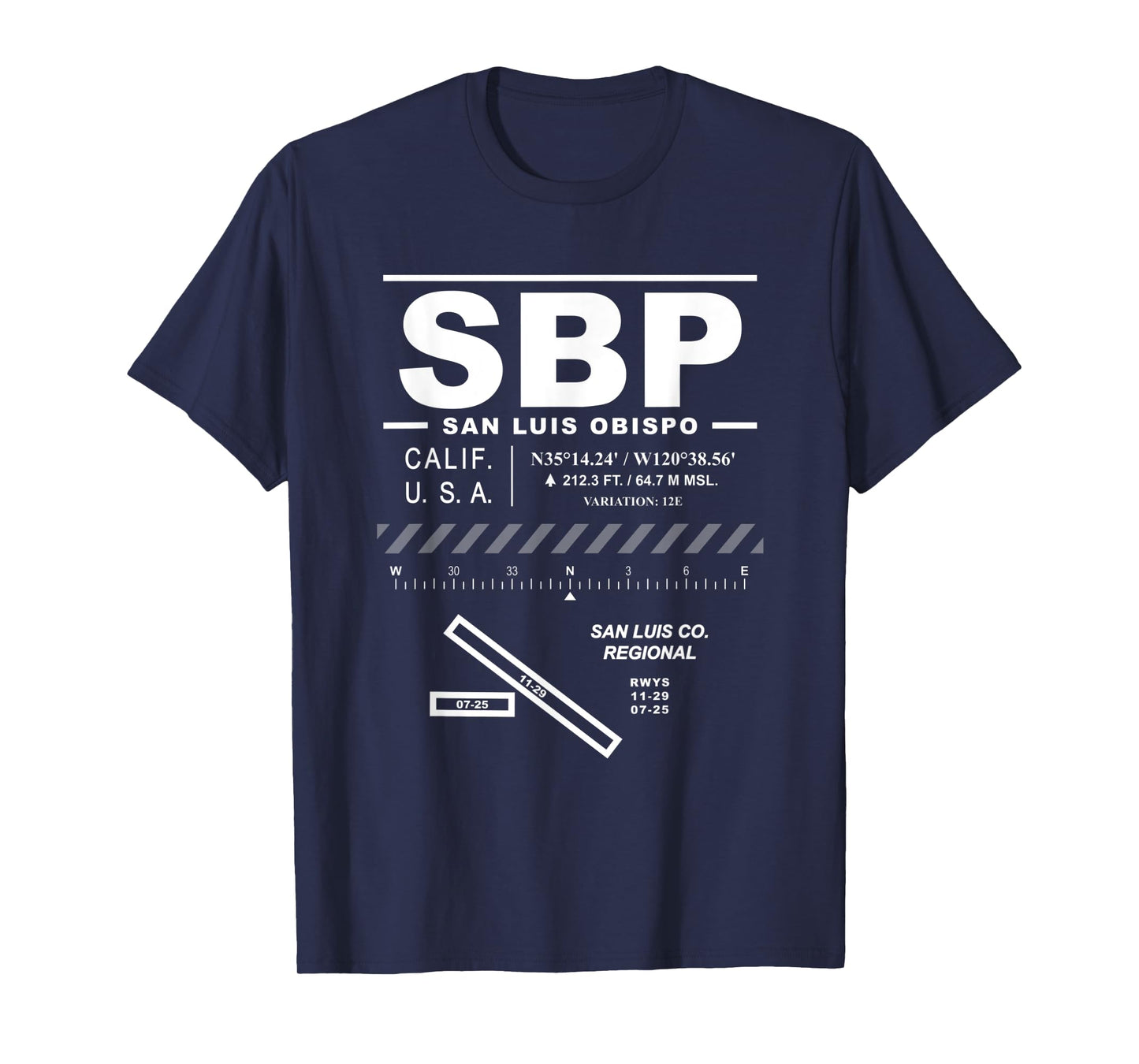 San Luis Obispo County Regional Airport California SBP T-Shirt