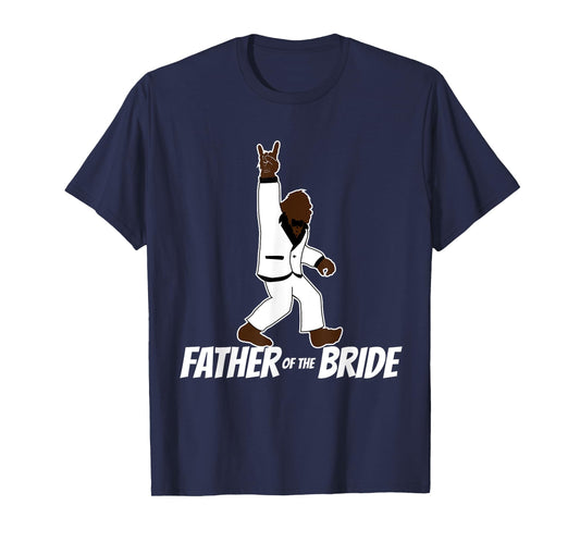 Bigfoot Rock and Roll Wedding Party Gift for Father of Bride T-Shirt