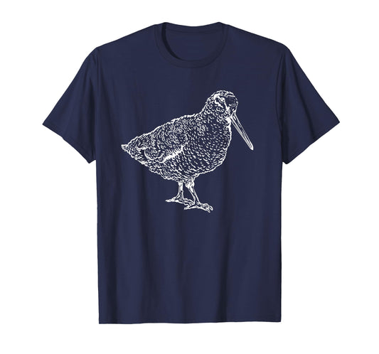 Woodcock Bird Hand-Drawn Wildlife Nature Flying T-Shirt