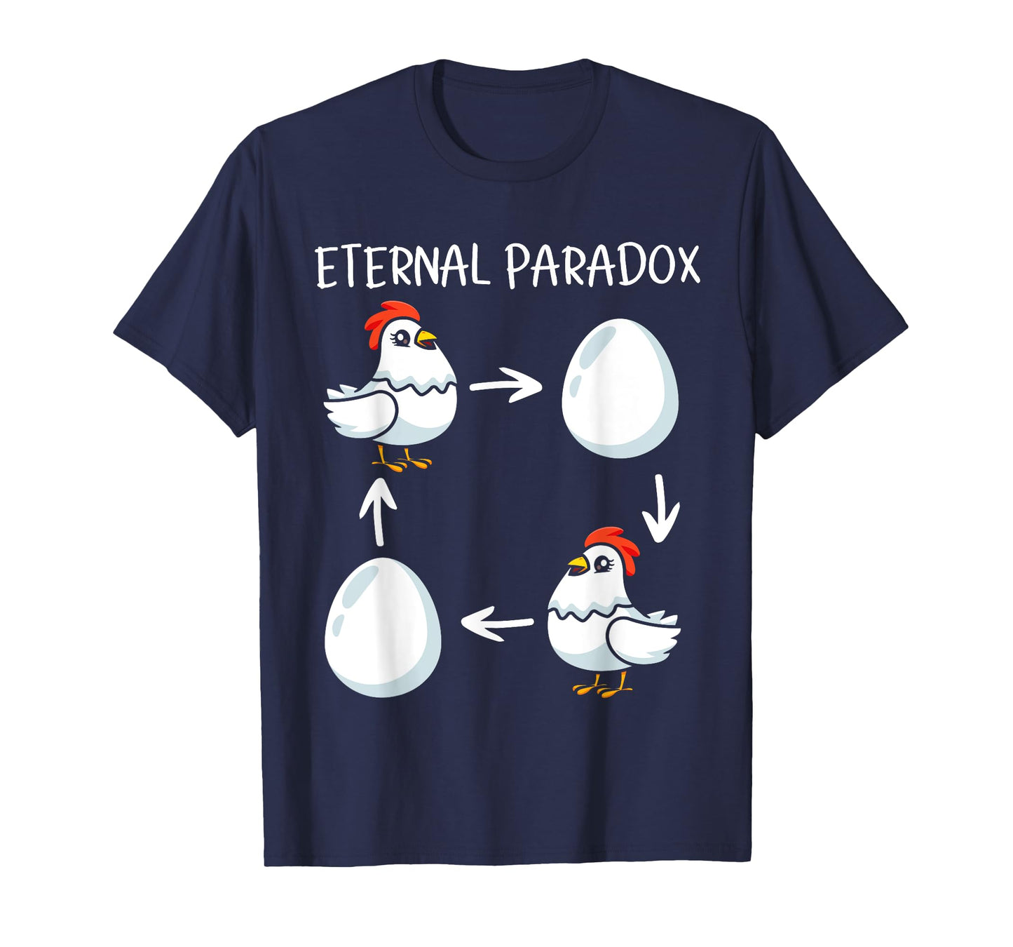 Eternal Paradox Chicken or Egg Which Came First Funny T-Shirt