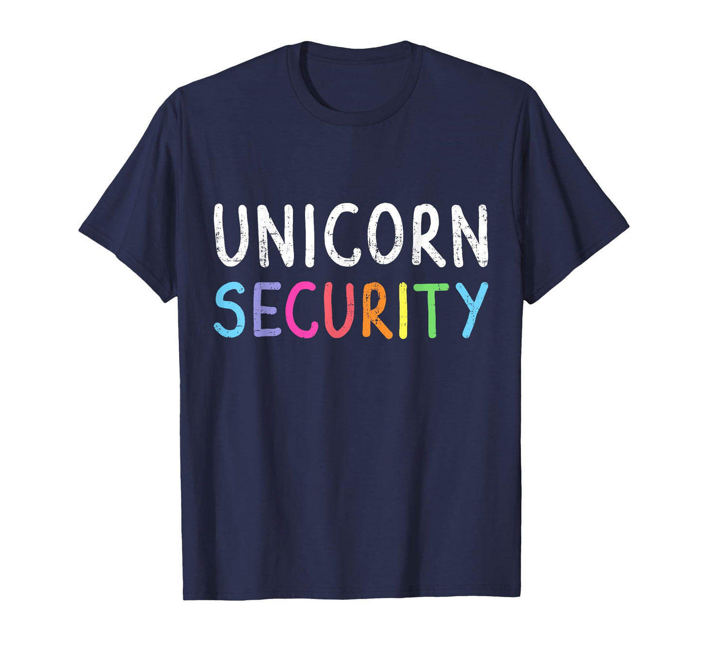 Unicorn security lazy DIY halloween costume mom dad daughter T-Shirt