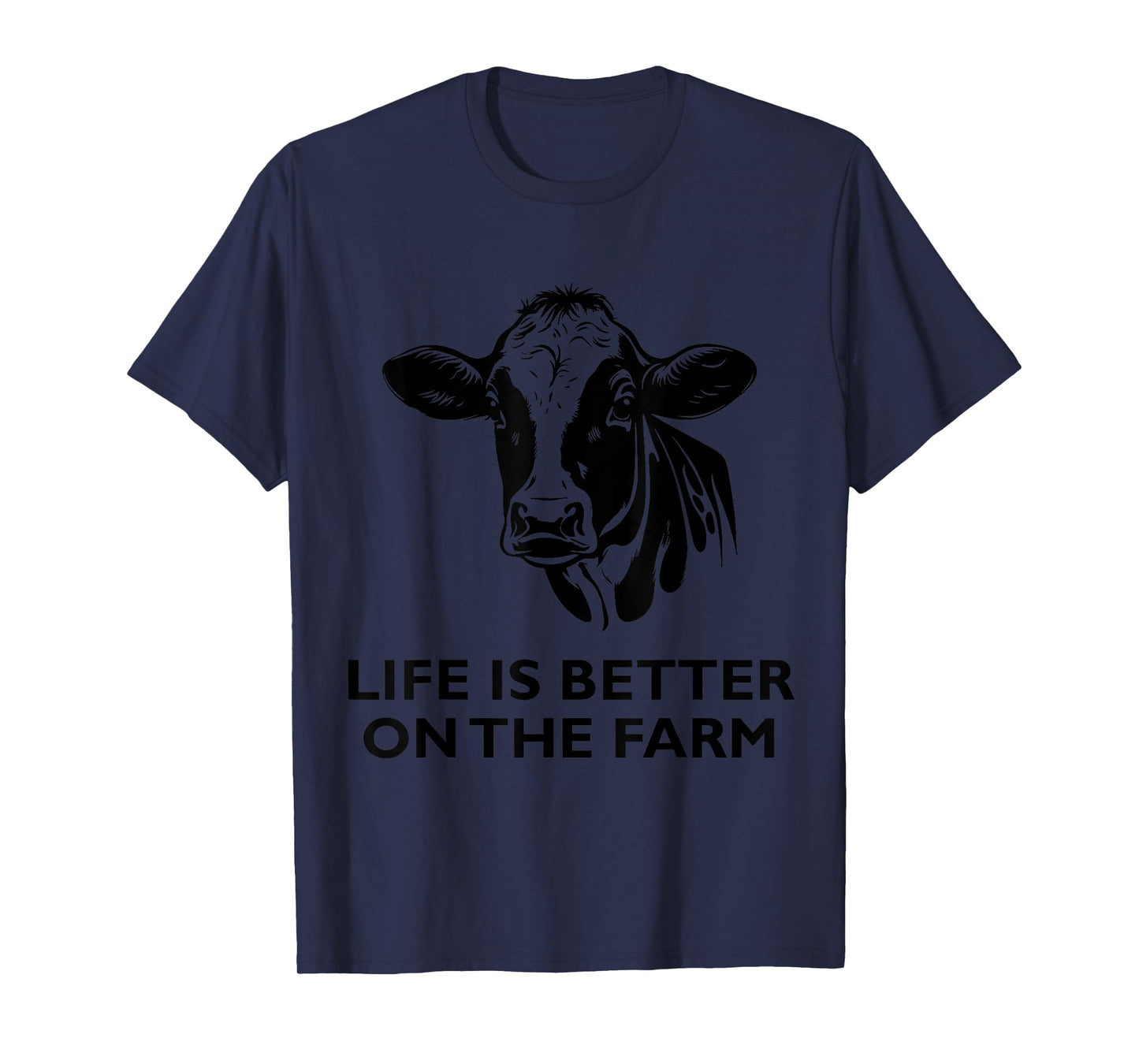 Retro Vintage Cow Life is Better On The Farm Farmer Men T-Shirt