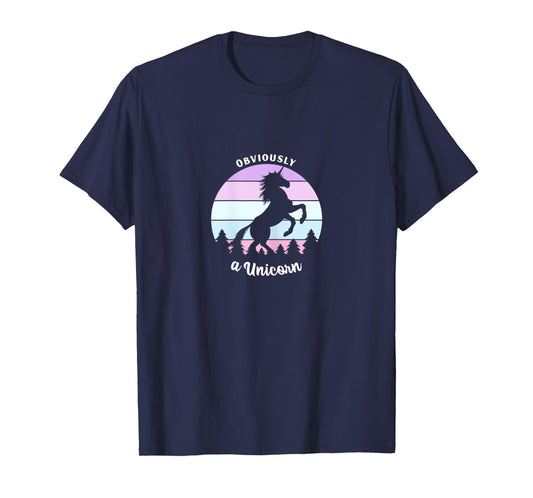 Obviously a Unicorn Women And Girls Vintage Graphic T-Shirt