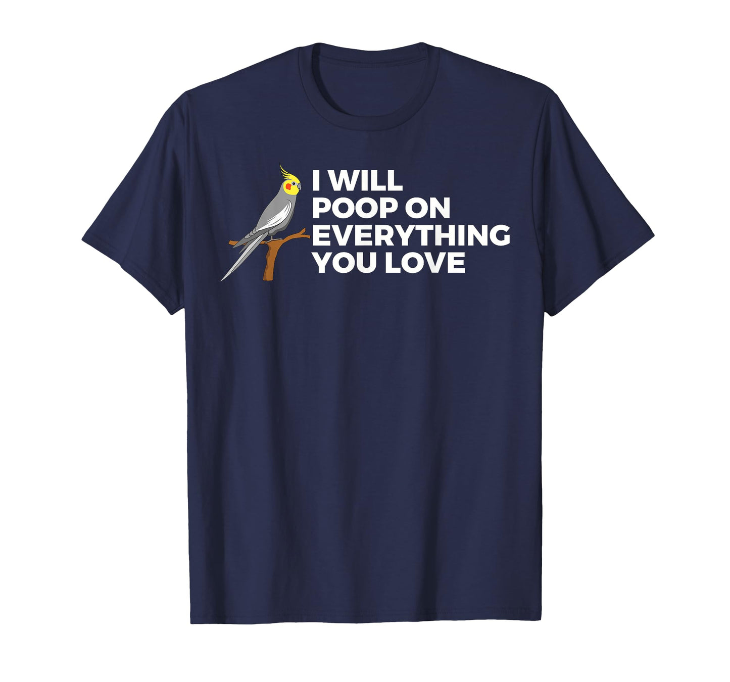 Cockatiel Art For Men Women Cockatoo Bird Cockatiel Lover T-Shirt