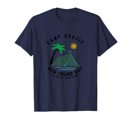 CAMP BOOZIE New Found Bay St John US Virgin Islands T-Shirt