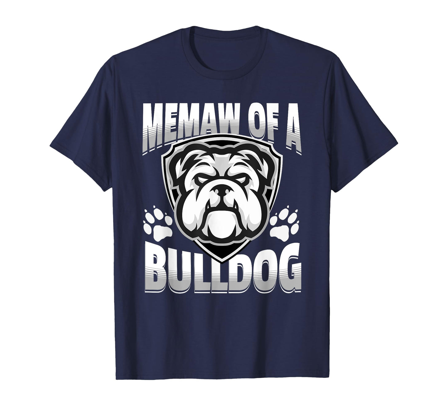 Memaw of a Bulldog Game Mascot Day - Matching Team Color T-Shirt for Men Women Kids