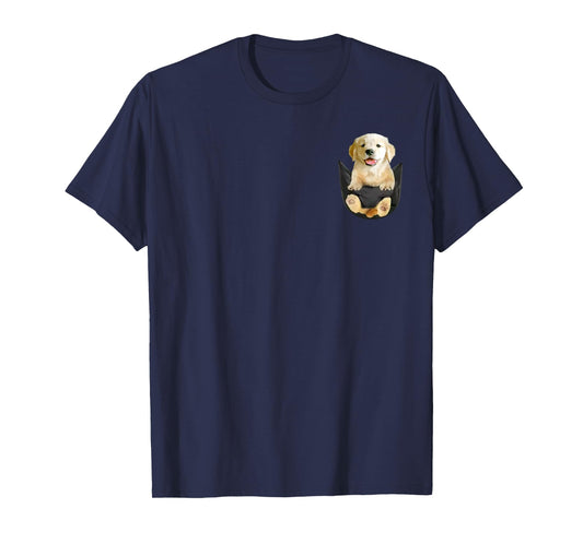 Funny Yellow Lab In Pocket Labrador Retriever T-Shirt