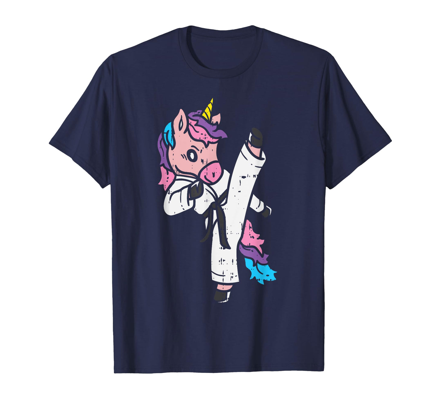 Kicking Unicorn Martial Art Cute Karate Taekwondo Girls Gift T-Shirt