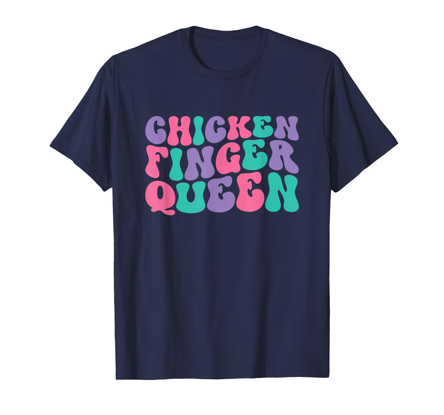 Chicken Finger Queen Womens Chicken Fingers Retro Vintage T-Shirt