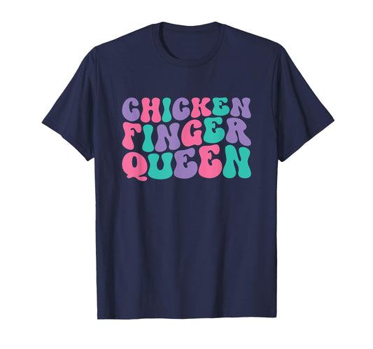Chicken Finger Queen Womens Chicken Fingers Retro Vintage T-Shirt