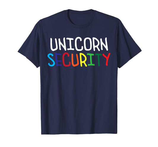 Halloween Mother Daughter Costume Unicorn Security Dad Mom T-Shirt