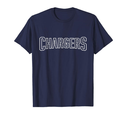 Outlined CHARGERS Design T-Shirt
