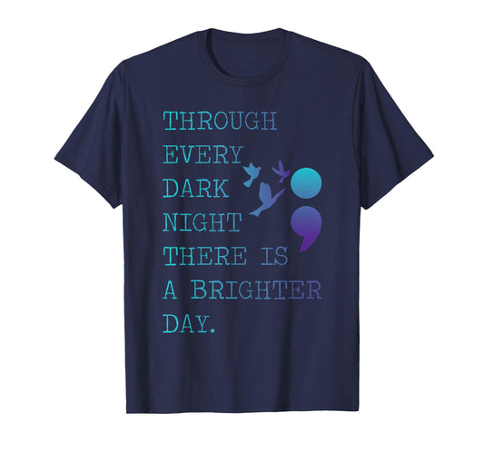 Semicolon Love Birds for a Prevention Awareness T-Shirt