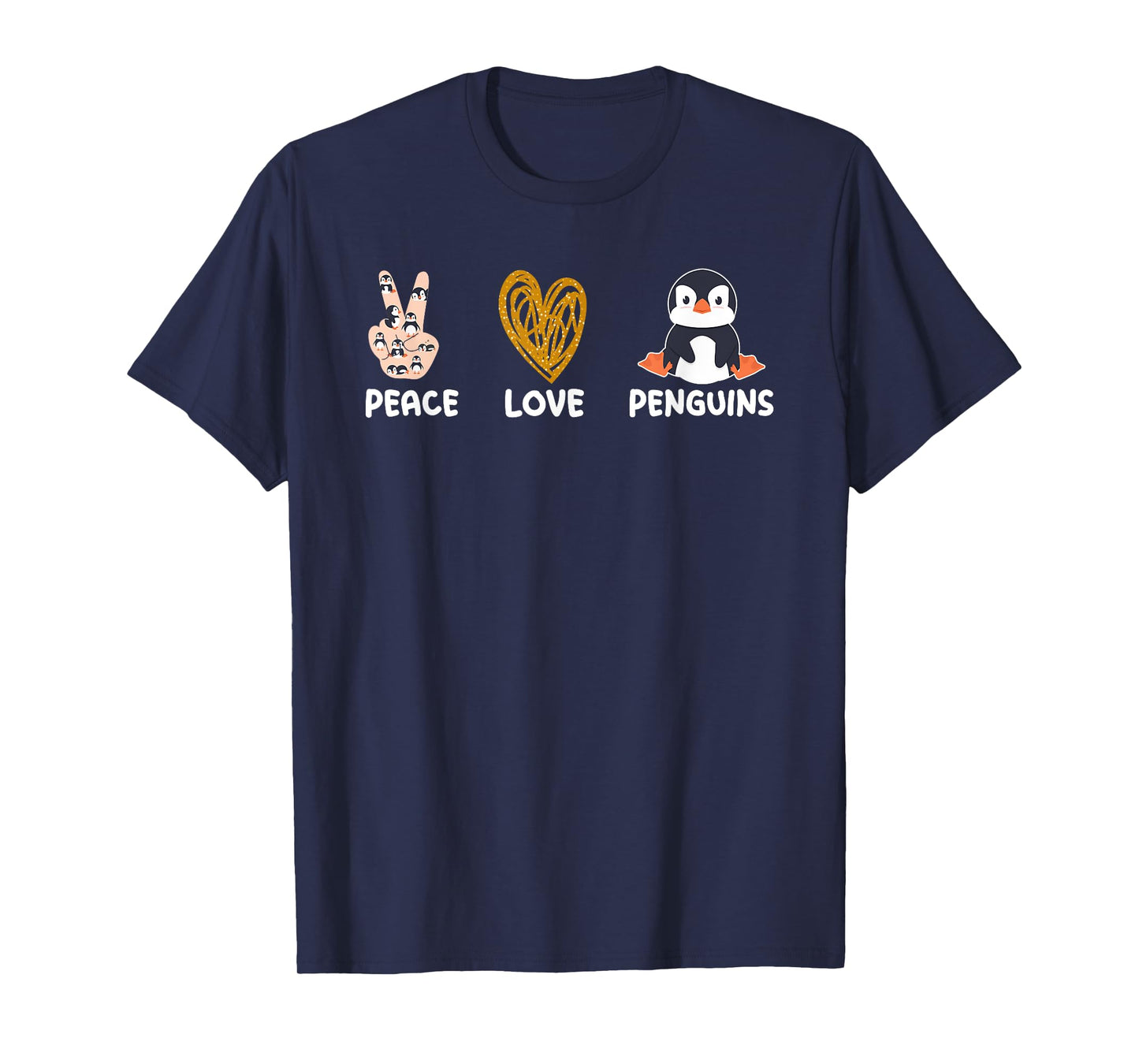 Funny Penguin Peace Love Penguins Kids T-Shirt