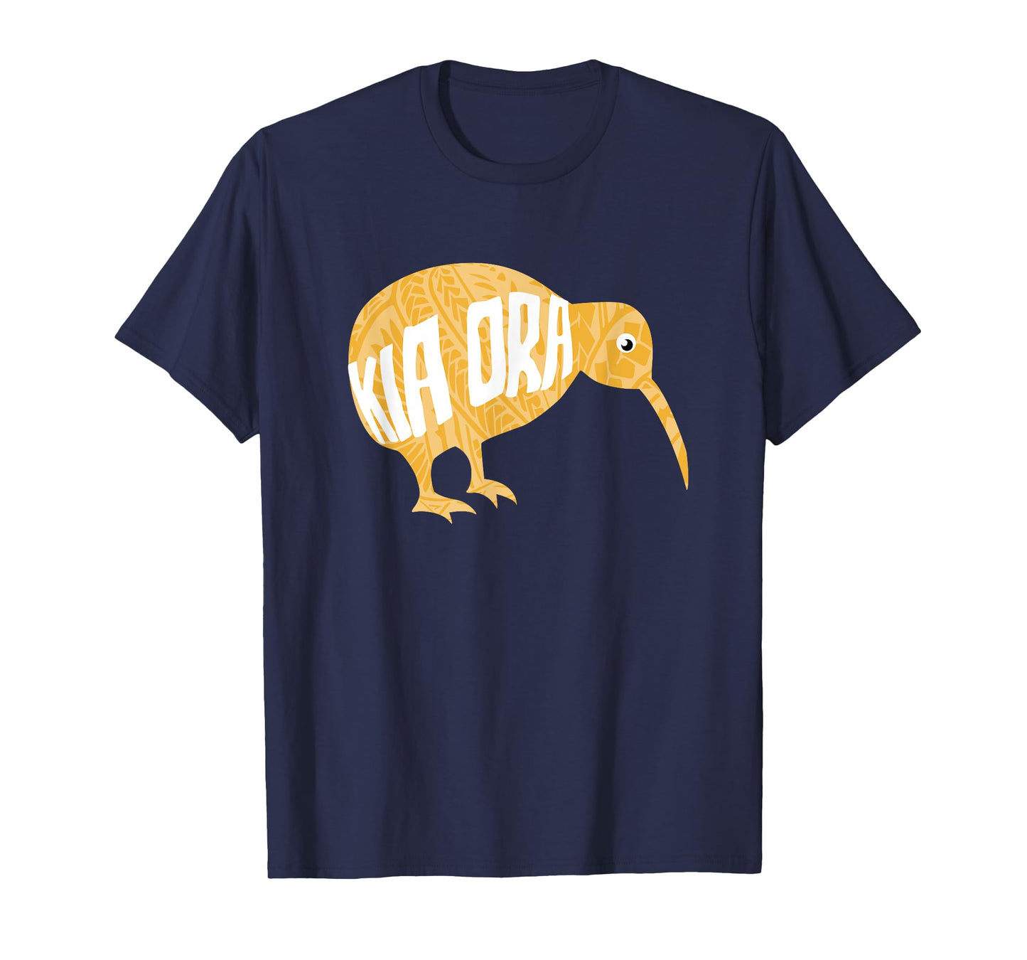 New Zealand Kiwi Bird Tribal Pattern Kia Ora Be Well Gift T-Shirt